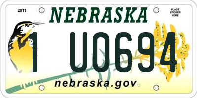 NE license plate 1U0694