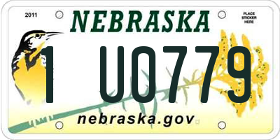 NE license plate 1U0779