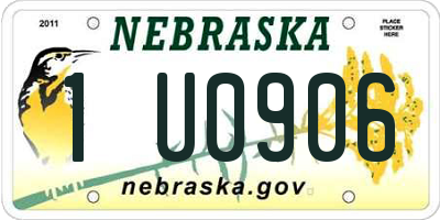 NE license plate 1U0906