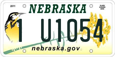 NE license plate 1U1054