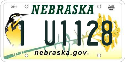 NE license plate 1U1128