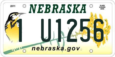 NE license plate 1U1256