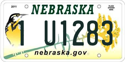 NE license plate 1U1283