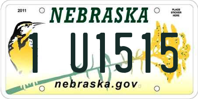 NE license plate 1U1515