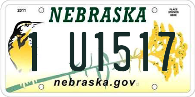 NE license plate 1U1517