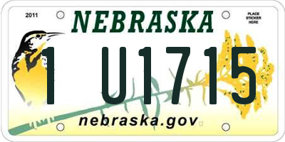 NE license plate 1U1715