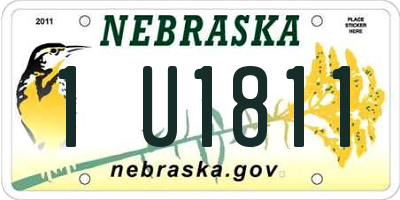 NE license plate 1U1811
