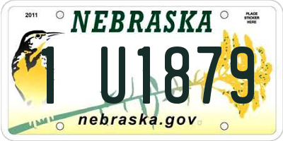 NE license plate 1U1879