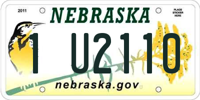 NE license plate 1U2110