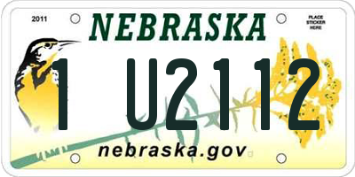 NE license plate 1U2112