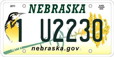 NE license plate 1U2230