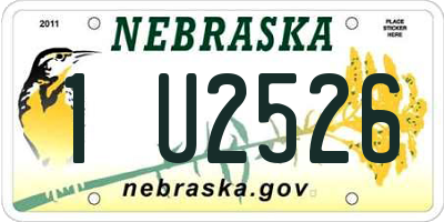 NE license plate 1U2526