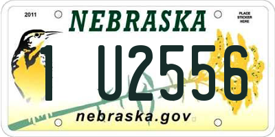 NE license plate 1U2556