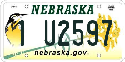 NE license plate 1U2597