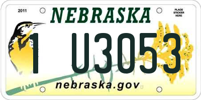 NE license plate 1U3053