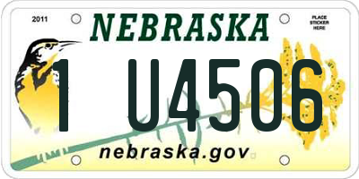 NE license plate 1U4506