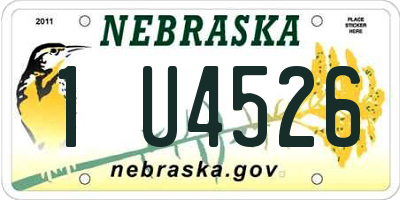 NE license plate 1U4526