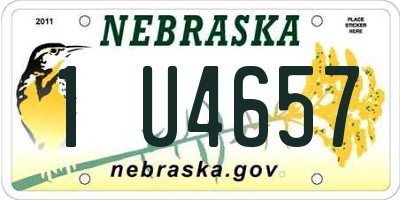 NE license plate 1U4657