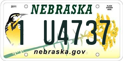 NE license plate 1U4737