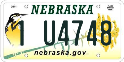 NE license plate 1U4748