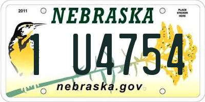 NE license plate 1U4754