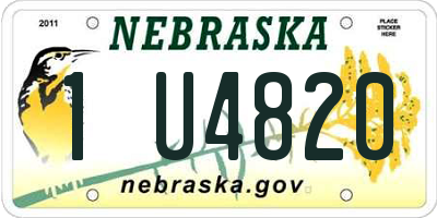 NE license plate 1U4820