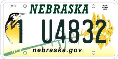 NE license plate 1U4832