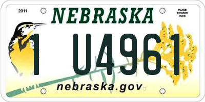 NE license plate 1U4961