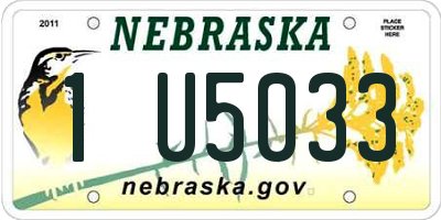NE license plate 1U5033