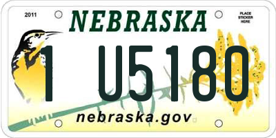 NE license plate 1U5180