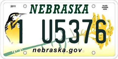 NE license plate 1U5376