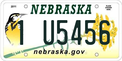 NE license plate 1U5456