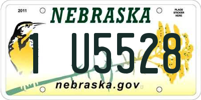 NE license plate 1U5528