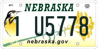 NE license plate 1U5778