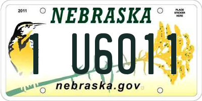 NE license plate 1U6011