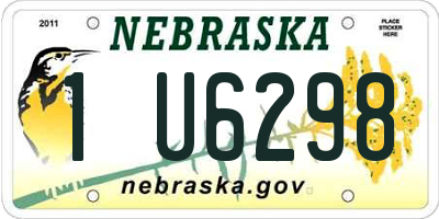 NE license plate 1U6298