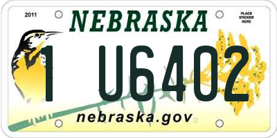 NE license plate 1U6402