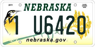 NE license plate 1U6420