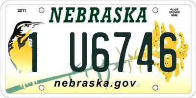 NE license plate 1U6746