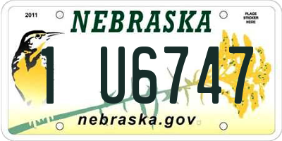 NE license plate 1U6747