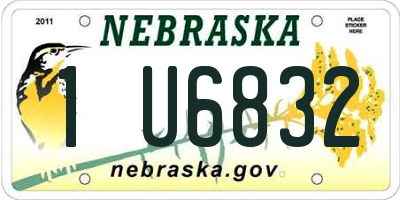 NE license plate 1U6832