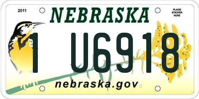 NE license plate 1U6918