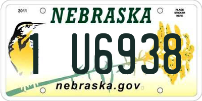 NE license plate 1U6938