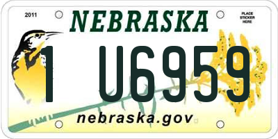 NE license plate 1U6959