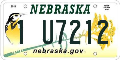 NE license plate 1U7212