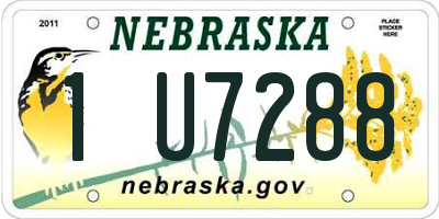 NE license plate 1U7288
