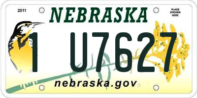 NE license plate 1U7627