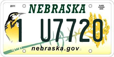NE license plate 1U7720