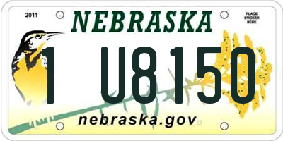 NE license plate 1U8150