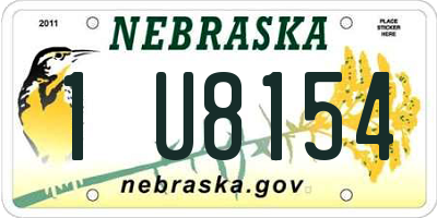 NE license plate 1U8154